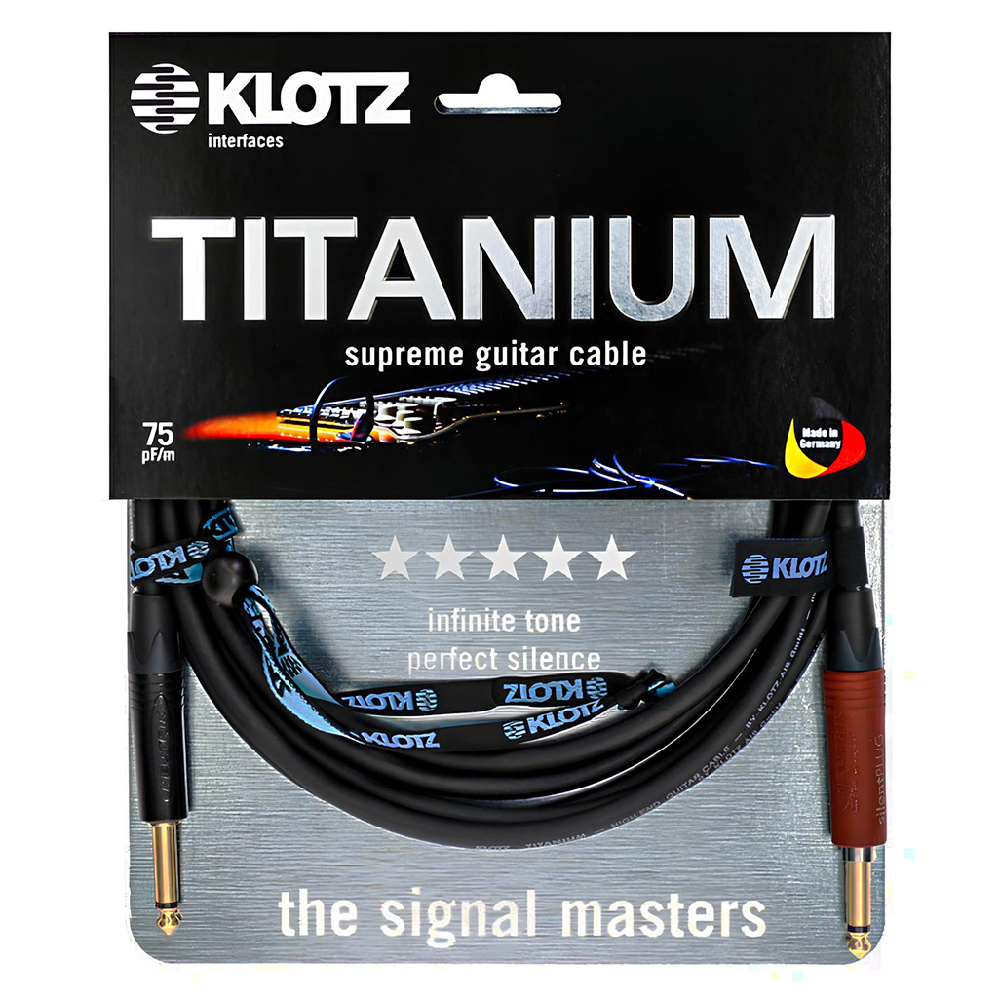 Klotz Titanium Supreme 3m Neutrik Altın Silent Uçlu Enstrüman Kablosu